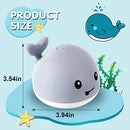 Rechargeable Bath Toys with Double Layer Waterproof, Light Up Whale Spray