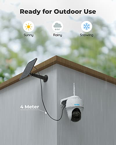 Security Camera Wireless Outdoor, Pan Tilt Solar Powered with 2K Night Vision, 2.4/5 GHz