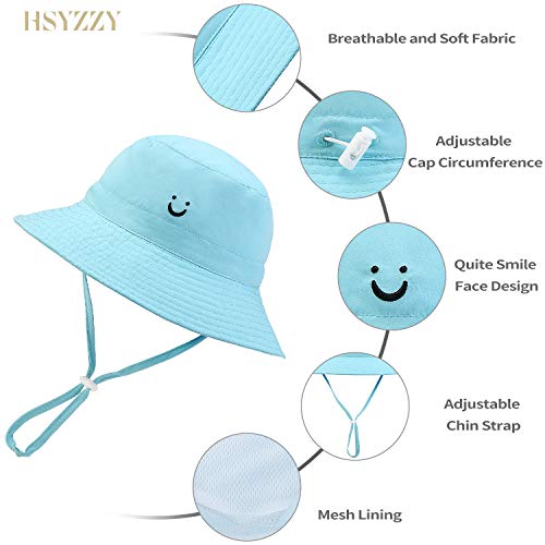 Baby Sun Hat Smile Face UPF 50+ Sun Protection Toddler Summer Cap Adjustable