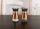Cafe Contempo Elegant Glass Salt and Pepper Shakers Dispenser,  Jar Bottle 4.4 oz,