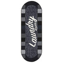 Laundry Collection Checkered Border Non-Slip Rubber Back Runner Rug,