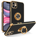 iPhone 11 Case with 360° Ring Holder, Shockproof Slim Kickstand Magnetic Support Car
