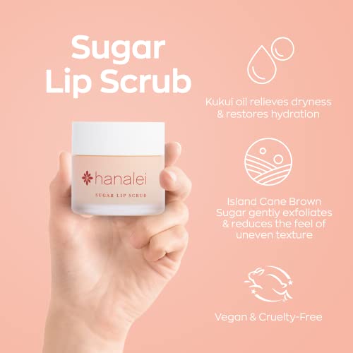 Vegan and Cruelty-Free Sugar Lip Scrub Exfoliator by Hanalei (22 g)
