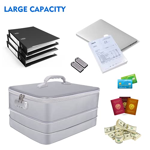 Portable Important Document Storage Bag, Adjustable Height Size Document Organizer