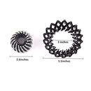 4Pack Ponytail Holder Hair Accessory Expandable Rhinestone Bird Nest Hair Clip