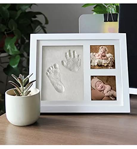 Baby Handprint and Footprint Maker Kit Keepsake for Newborn Boys & Girls, Baby Girl Gifts & Baby Boy Gifts, New Mom, Baby Shower Gifts, Baby Milestone Picture Frames Baby Registry, Nursery Decor, Memories, Arts and Crafts