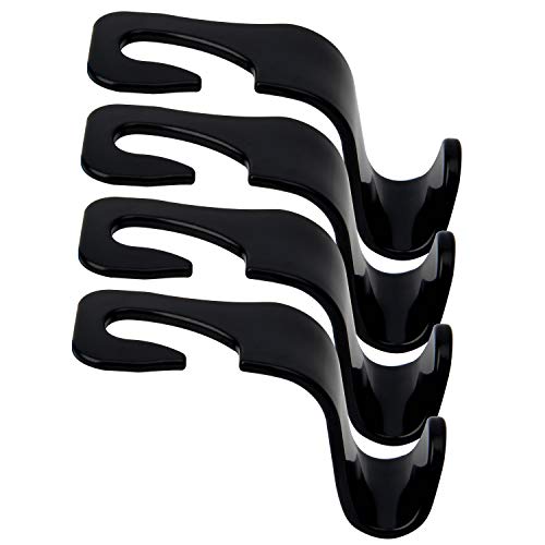 Car Seat Headrest Hook 4 Pack Hanger Storage Organizer Universal for Handbag Purse