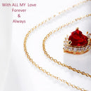 Rose with I Love You Necklace, Birthday Gifts for Women Mom Girlfriend Wife, Romantic