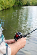 Spincast Reel and Fishing Rod Combo, 5'6" 2-Piece Durable Fiberglass Rod