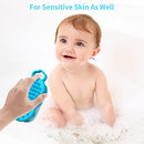 2 Pack Silicone Body Scrubber, 2 in 1 Shower and Shampoo Scalp Massager Brush