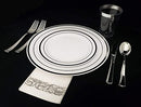Disposable Plastic Plates - 60 Pack - 30 x 10.25" Dinner and 30 x 7.5" Salad Combo