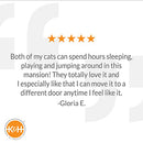 Hangin' Cat Condo Door Mounted Cat Furniture Cat Tree Classy Gray 5 Story High Rise