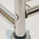 Rolling Laundry Cart with Hanging Bar - Chrome Finish