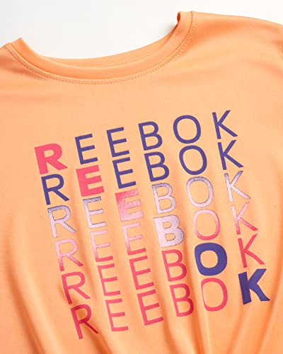 Reebok Girls’ Shorts Set – 3 Piece Performance T-Shirt and Dolphin Running Gym Shorts