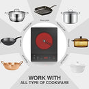 1600W Electric Hot plate Single Burner,Portable Electric Stove for Cooking,Infrared Burner