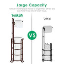 Toilet Paper Holder Toilet Paper Stand and Dispenser for 3 Spare Rolls Metal Wire