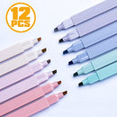 DOSEWART 12Pack Highlighters, Pastel Highlighter Marker Pen with Chisel Tip, Fast Drying