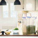 Rice Airtight Dry Food Storage Containers, BPA Free Plastic Sealed Holder Bin Dispenser