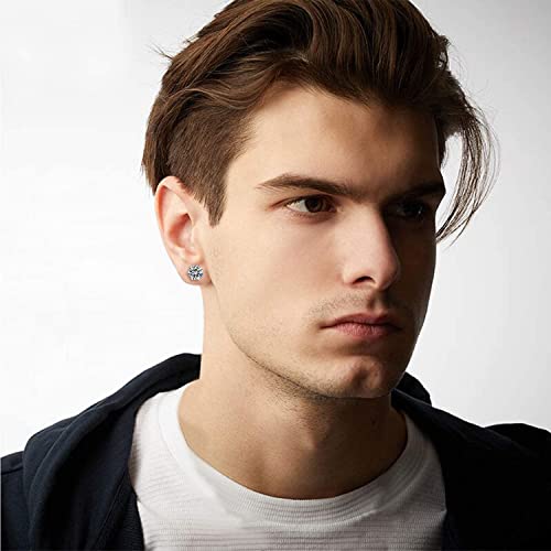 Cubic Zirconia Earrings Studs for Women, 6 Pairs Hypoallergenic 316L Stainless Steel Stud