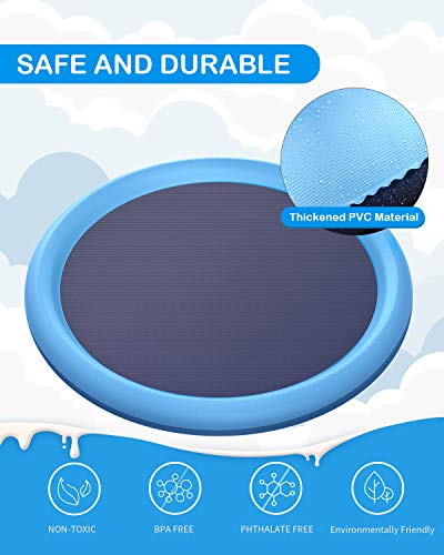 Splash Sprinkler Pad for Dogs, Dog Bath Pool Thickened Durable Bathing Tub