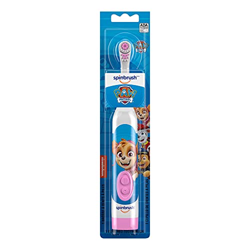 Paw Patrol Arm & Hammer Kids Spinbrush, Soft, Electric Battery Toothbrush