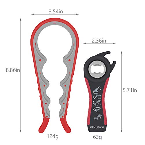 5 in 1 Multi Function Can Opener Bottle Opener Kit with Silicone Handle Easy to Use