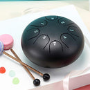 8 Notes 6 Inch, Professional Steel Drum C-Key, Worry Free Drum (Black) for Beginner