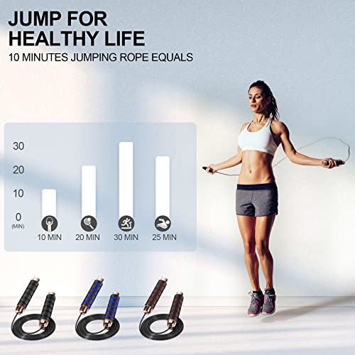 Jump Rope Adjustable Skipping Rope jumprope for Women workout, Adult and Children