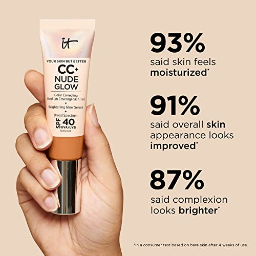 Cc+ Nude Glow Lightweight Foundation + Glow Serum With Spf 40 - With Niacinamide