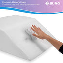Leg Elevation Pillow - with Memory Foam Top, High-Density Leg Rest Elevating Foam