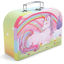 Unicorn Castle Pretend Tin Teapot Set for Tea Party and Kids Kitchen Pretend Play