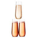 48 Pack Stemless Plastic Champagne Flutes Disposable 9 Oz Clear Plastic Glasses