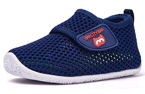 Baby Sneakers Girl Boy Tennis Shoes First Walker Shoes 6-12 Months Infant Navy Blue