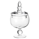 Clear Glass Small Apothecary Jars with Lids, Candy Storage Canisters, 3 Piece Set