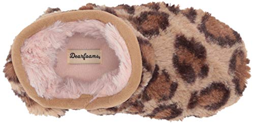 unisex child Charlotte Furry Bootie Slipper, Leopard, 4-5 Big Kid US