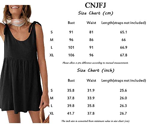 Womens Summer Shoulder Tie Strap Babydoll Dress Casual