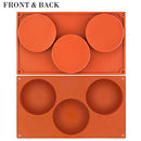 Funshowcase 3-Cavity Large Round Disc Candy Silicone Molds 2-Bundle