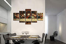 Modern HD Prints The Last Supper Posters and Prints 5 Panels Jesus Oil Painting