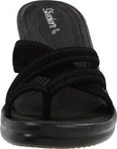 Cali Women's Rumblers-Beautiful People Wedge Sandal,Black,9 M US