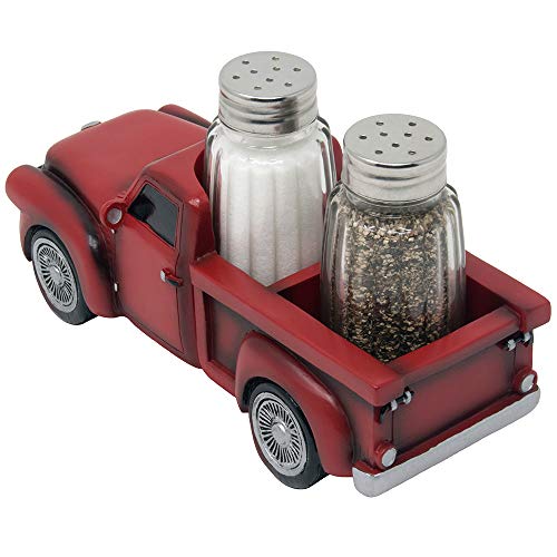 Vintage Pickup Truck Salt and Pepper Shaker Set or Decorative Spice Rack