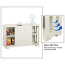 Antique White Stackable Sideboard Buffet Storage Cabinet with Sliding Door Kitchen