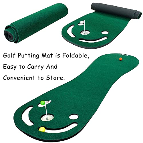 Putting Green Mats Set for Golf Putting Use, Included 29 inches Golf Putter