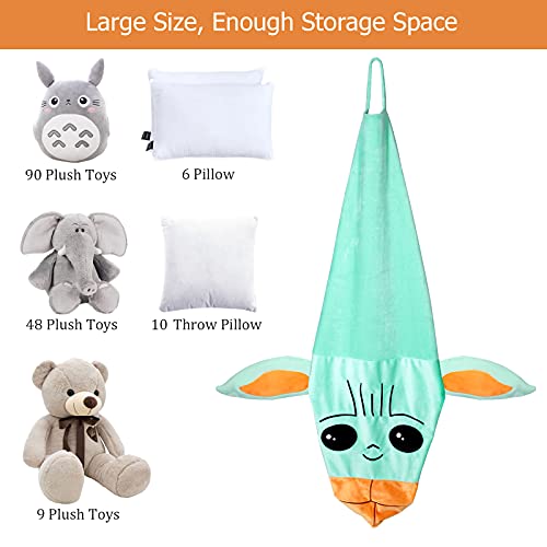 Stuffed Animal Toys Storage Kids Bean Bag Chairs Cover Large Size 24 x 24 Inch