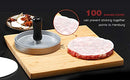 OVOS Aluminum Non-Stick Hamburger Press with 100 FREE Patty Papers (Wood handle)
