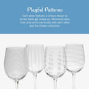 Cheers White Wine Glasses, Set of 4, Clear