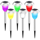Solar Pathway Lights Garden Lights 7 Color Changing Outdoor Solar Yard Lights