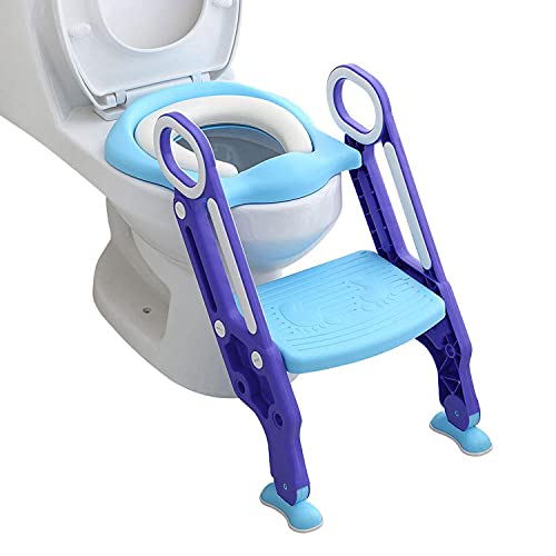 Potty Training Seat with Step Stool Ladder for Toddler and Kids Training Seat Chair