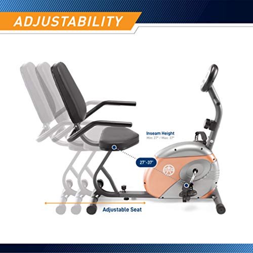 Marcy Recumbent Exercise Bike with Resistance ME-709