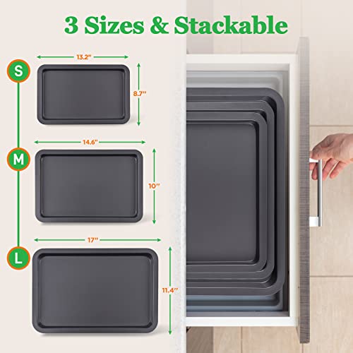 3-Pc. Nonstick Cookie Sheet Pans - PFOAm PFOSm PTFE-Free