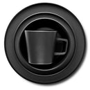 Coupe Dinnerware Set, Service For 4, Black Matte, Matte Black